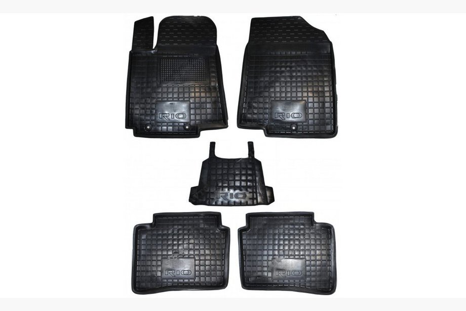Kia Rio 2012–2017 Korkeareunaiset kumimatot 2015+ (Autogumm) Image