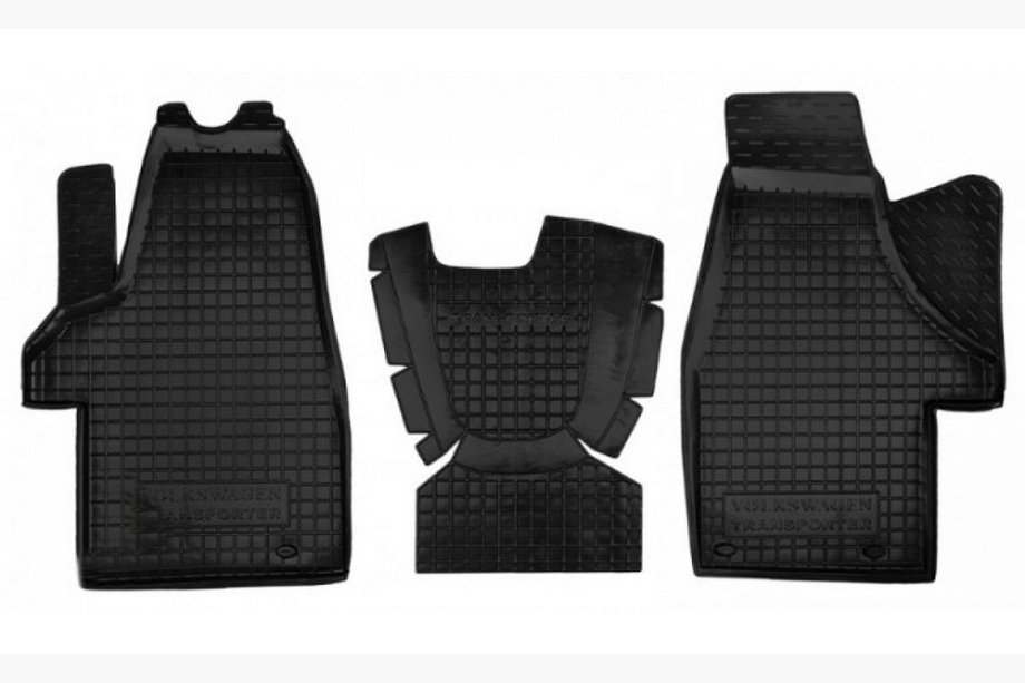 Volkswagen T5 2010–2015 Kumiset kaukalomatot Transporter eteen 1+1 (Autogumm) Image