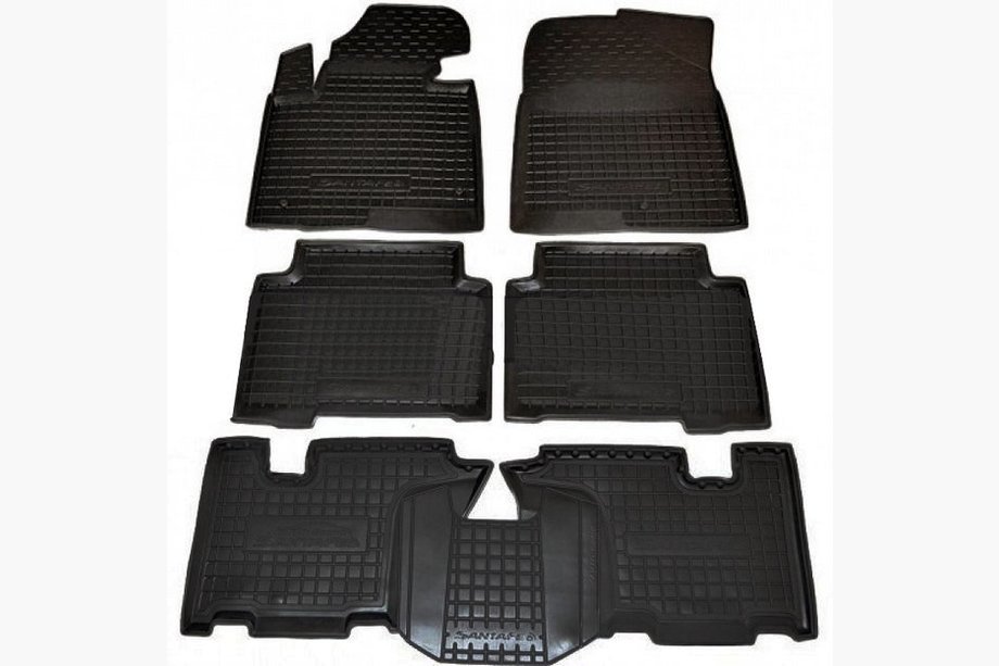 Hyundai Santa Fe 3 2012–2018 Kumimatot korotetulla reunalla Grand 7-paikkainen 2014+ (Autogumm) Image