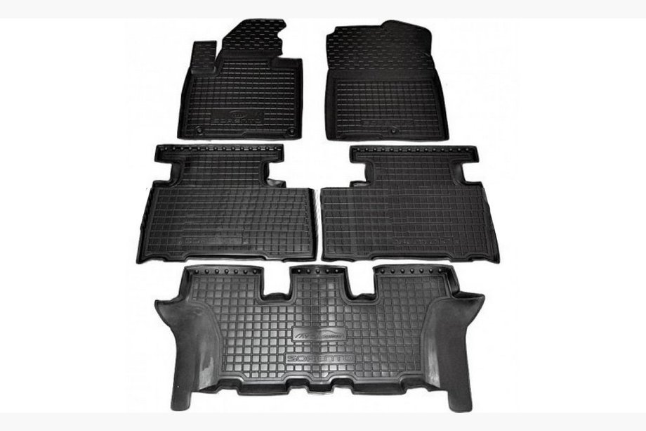 Kia Sorento III UM 2014–2020 Kumimatot korotetulla reunalla 7-paikkaiseen (Autogumm) Image