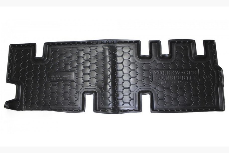 Volkswagen T5 2010–2015 Kumimatot korotetulla reunalla Caravelle 3. rivi lämmityksellä (Autogumm) Image