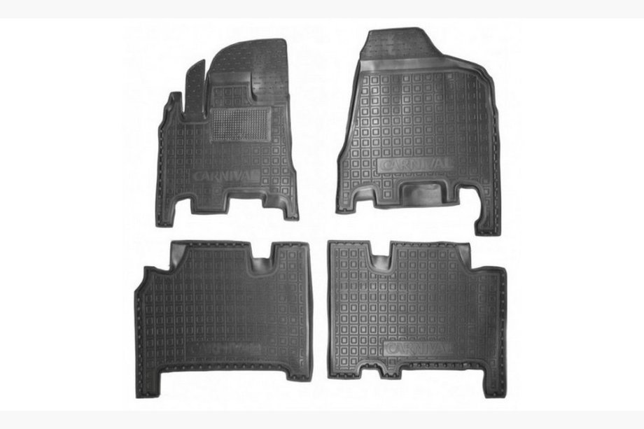 Kia Carnival 2002–2013 Kumimattosarja reunuksella АКПП 2006+ 1. ja 2. rivi (Autogumm) Image