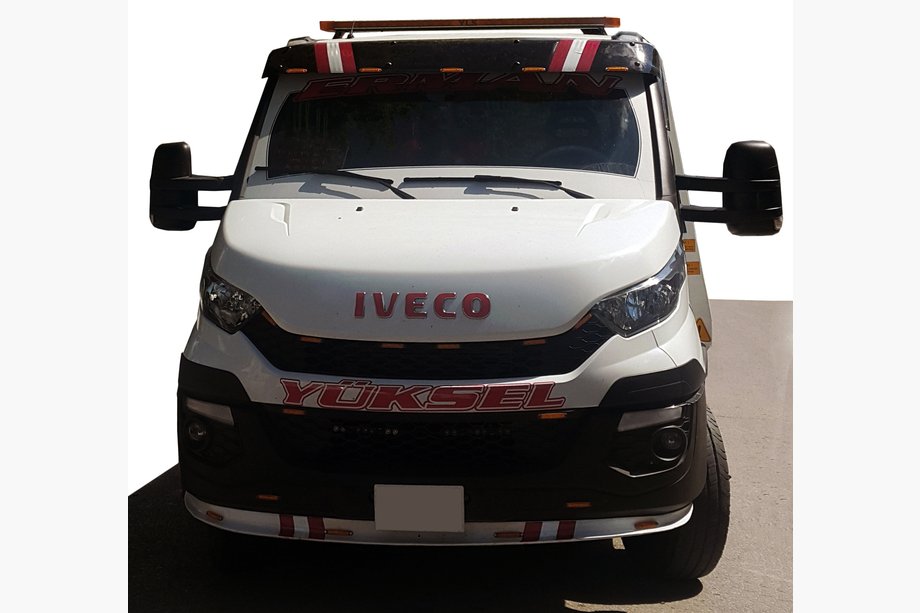 Iveco Daily 2014– Tuulilasin aurinkolippa V1 (musta kiiltävä, 5 mm) Image