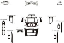 Chery Tiggo 1 2005–2016 Kojelaudan listat (iso sarja) kuva 11