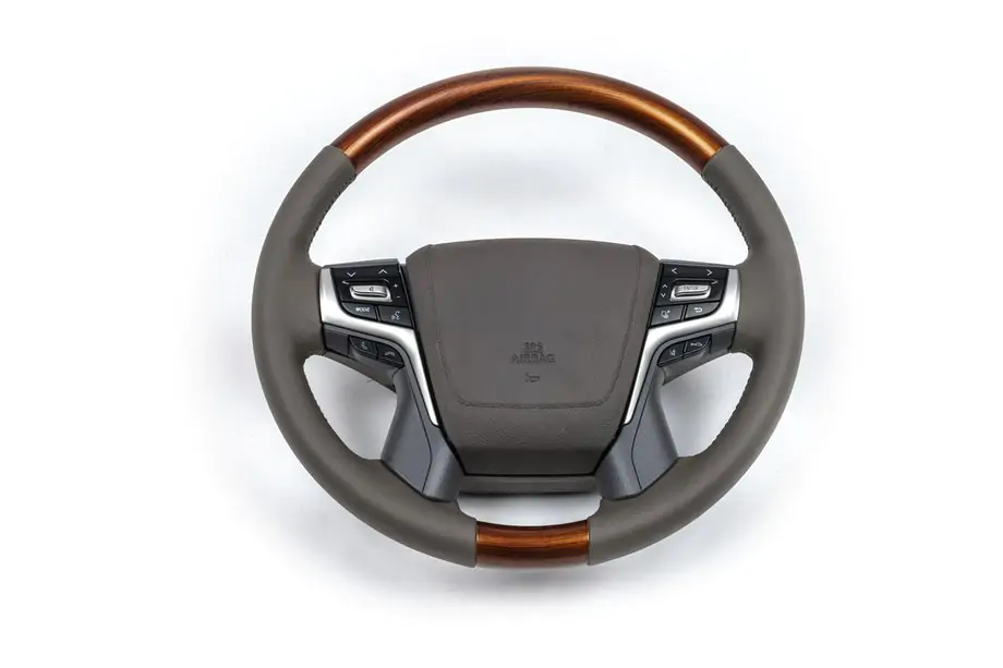 Toyota Land Cruiser Prado 150 2009–2023 Täydellinen ohjauspyörä (vaalea puu) Image