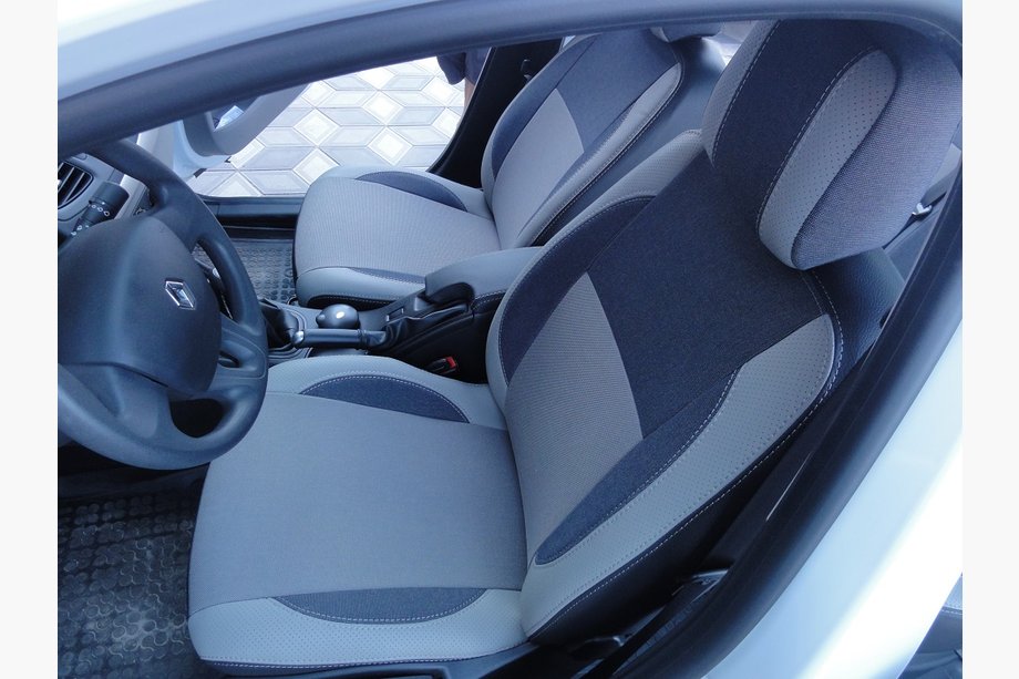 Renault Fluence 2009–2016 Istuinsuojat (2009-2012, keinonahka↗kangas, Premium) Yhtenäiset Image