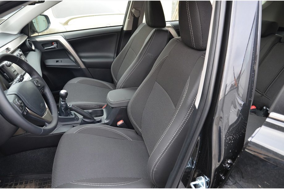 Toyota Rav 4 2013–2018 Auton penkinpäälliset (keinonahka↗kangas, Premium) Image
