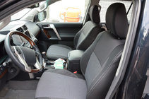 Toyota Land Cruiser Prado 150 2009–2023 Auton istuinsuojat (keinonahka + kangas, Premium) kuva 1