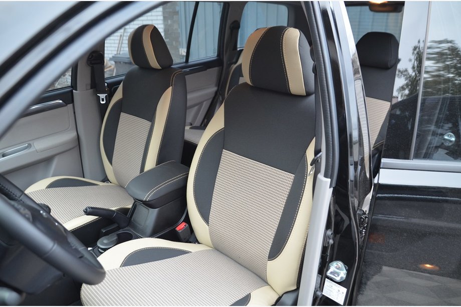 Mitsubishi Pajero Sport 2008–2015 Ekonahkaiset istuinsuojat SoyuzAuto Premium Image