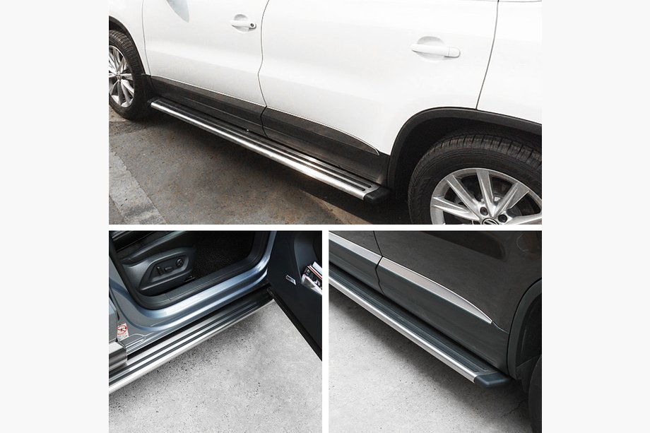 Volkswagen Tiguan 2007–2016 ALKUPERÄINEN! Sivuporrassarja (2 kpl, alumiini) Image