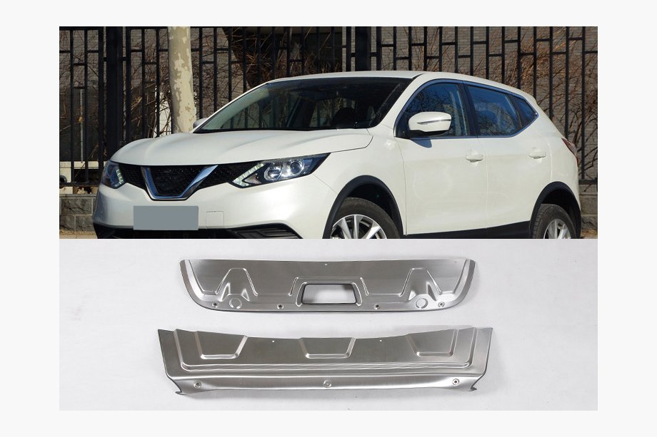Nissan Qashqai 2014–2021 II-laatu! V2 etu- ja takapuskurin spoilerilipat (ruostumaton teräs) Image