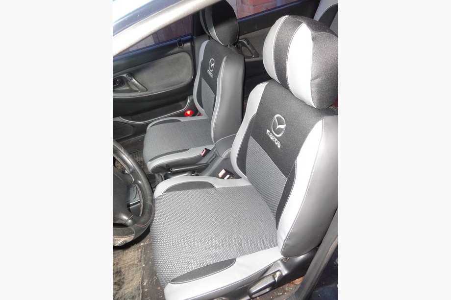 Mazda 626 1979–2002 Auton penkinpäälliset (keinonahka↗kangas, Premium) Image
