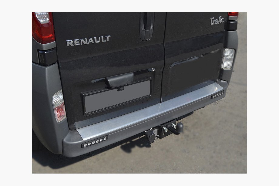 Renault Trafic 2001–2015 Nataniko takapuskurin suojalista taitoksella (ruostumaton teräs) Image