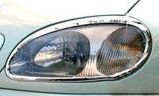 Daewoo Lanos 1998–2017 Ajovalojen kromilistat (2 kpl, muovi) kuva 1