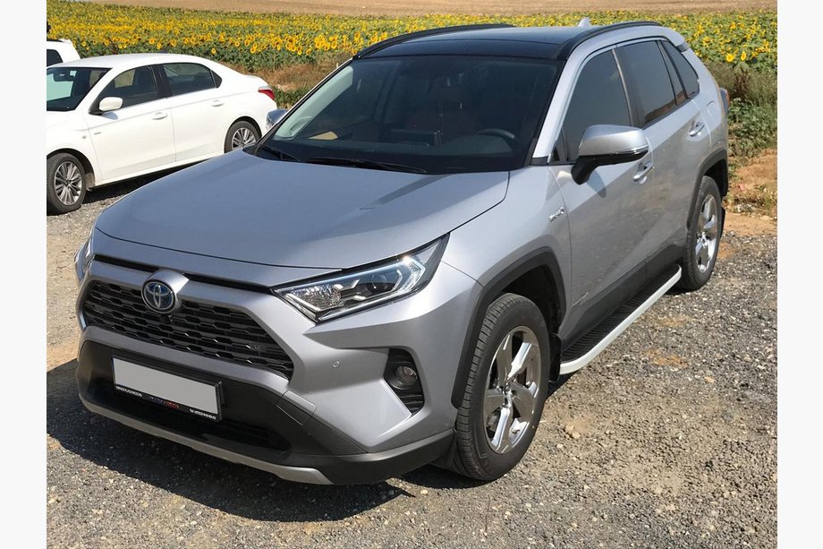 Toyota Rav 4 2019–2025 Tayga Grey -sivuaskelmat (2 kpl, alumiini) Image