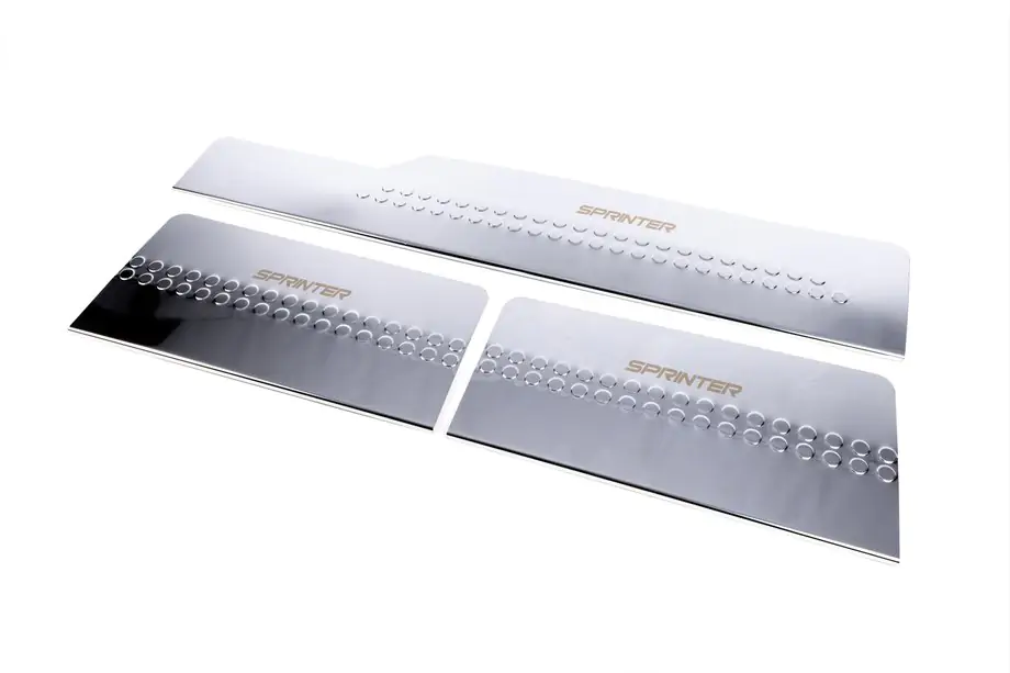 Mercedes Sprinter W901/902/903/904/905 1995–2006 Carmos V1 sisäkynnyslistat (3 kpl, ruostumaton teräs) Image