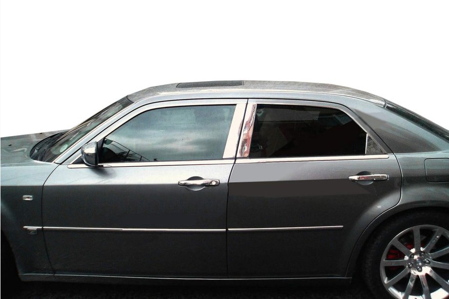 Chrysler C300 2004–2011 Ovipilarin listat (ruostumaton teräs) Image