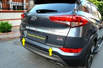 Hyundai Tucson TL 2016–2021 Takalaukun kannen reunalista (2-osainen, ruostumaton teräs) kuva 1