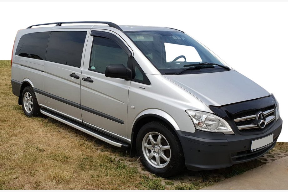 Mercedes Vito W639 2004–2014 Fullmond sivuastinlaudat (2 kpl, alumiini) Pitkä (ExtraLong) Image