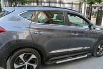 Hyundai Tucson TL 2016–2021 Ovilista (leveä, 4 kpl, ruostumaton teräs) kuva 1