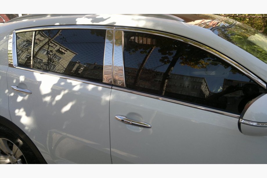 Ford Focus II 2005–2008 Ovipilarin listat (ruostumaton teräs) Image