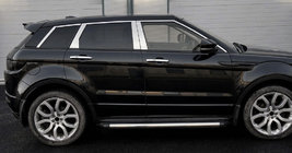 Range Rover Evoque 2012–2018 Ovipilarien listat (6 kpl, ruostumaton teräs) kuva 1