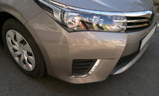 Toyota Corolla 2013–2019 Sumuvalojen kromikehykset (2013-2016, ruostumaton teräs) kuva 1