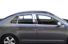 Volkswagen Jetta 2006–2011 Ikkunankehyksen ulkolistat (4 kpl, ruostumaton teräs) Carmos - turkkilainen teräs kuva 2