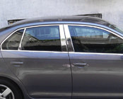 Volkswagen Jetta 2006–2011 Ovipilarilistat (6 kpl, ruostumaton teräs) kuva 1
