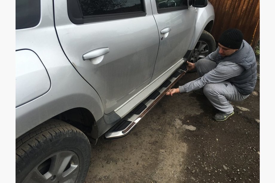 Renault Duster 2008–2017 Vison sivuporrassarja (2 kpl, alumiini / ruostumaton teräs) Image