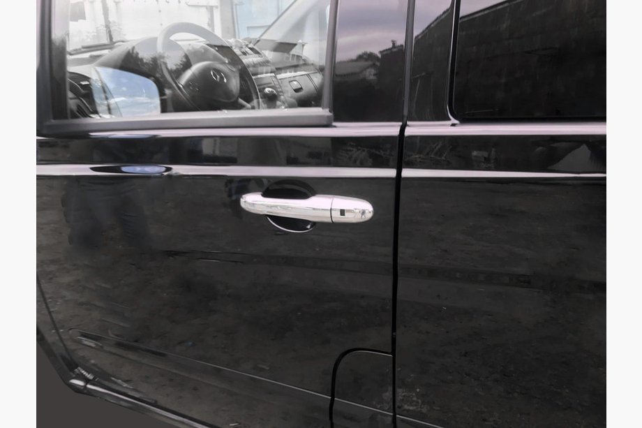 Mercedes Viano 2004–2014 Ovenkahvojen suojakuoret (ruostumaton teräs) 4 kpl, OmsaLine – italialaista ruostumatonta terasta Image