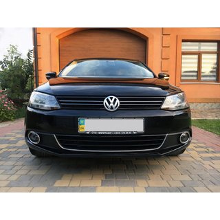 Sumuvalojen kehykset (2 kpl, ruostumaton teräs) Volkswagen Jetta 2011–2018 kuva 1