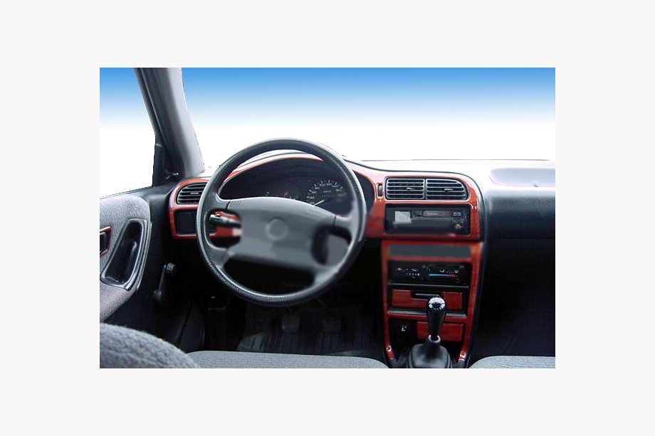 Nissan Sunny 1990–1995 Tarjous! Puukuosiset kojelaudan koristelistat Image