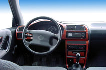 Nissan Sunny 1990–1995 Tarjous! Puukuosiset kojelaudan koristelistat kuva 1