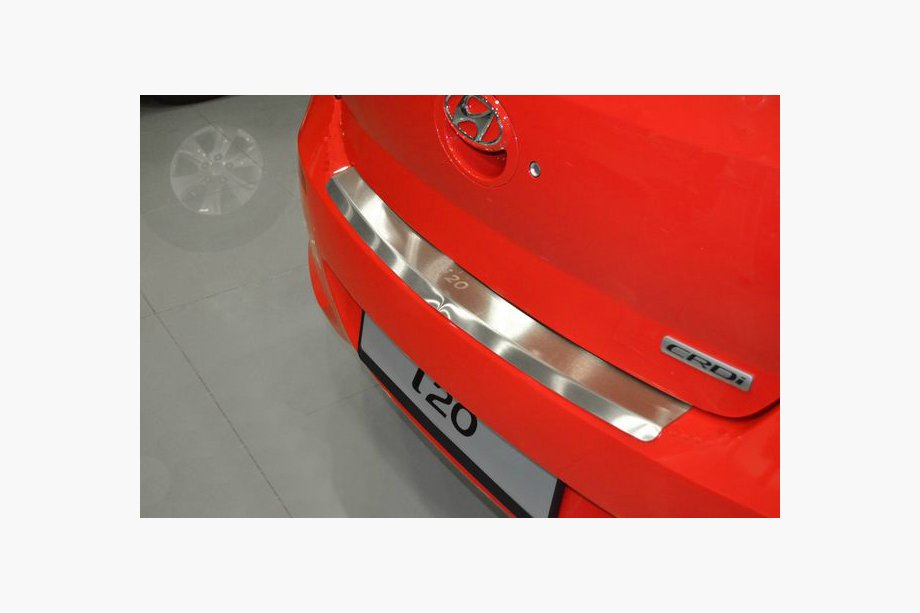 Hyundai I-20 2012–2014 Takapuskurin suojalista taivutuksella Натаніка (ruostumaton teräs) Image