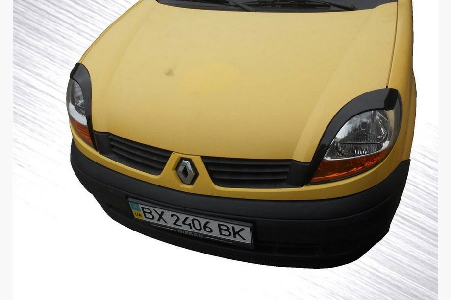 Renault Kangoo 1998–2008 Ajovalojen luomet (2 kpl, musta ABS) (2003-2008) Mattamusta Image
