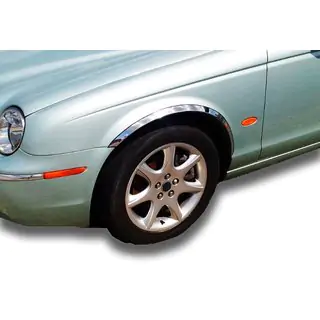 Pyöränkaaren kromilistat (4 kpl, ruostumaton teräs) Jaguar X-Type 2001–2009 kuva 1