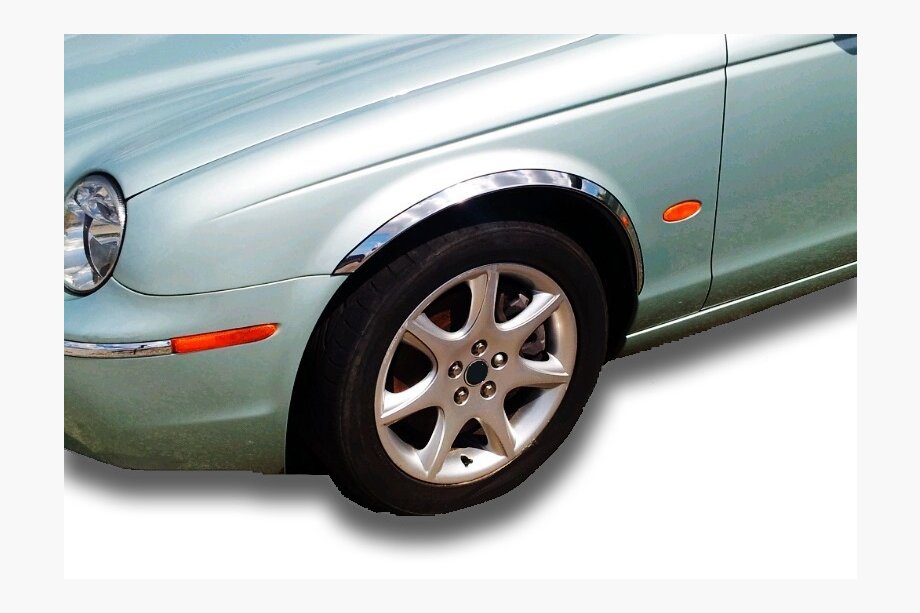 Jaguar X-Type 2001–2009 Pyöränkaaren kromilistat (4 kpl, ruostumaton teräs) Image