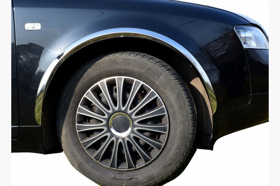 Audi A4 B6 2000–2004 Pyöränkaaren kromilistat (4 kpl, ruostumaton teräs) Image