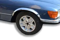 Mercedes W107 1971–1989 Pyöränkaaren kromilistat (4 kpl, ruostumaton teräs) kuva 1