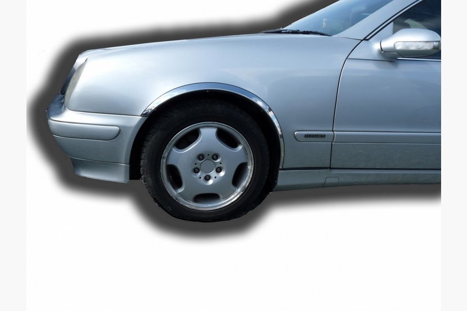 Mercedes CLK W208 1997–2002 Pyöränkaaren kromilistat (4 kpl, ruostumaton teräs) Image