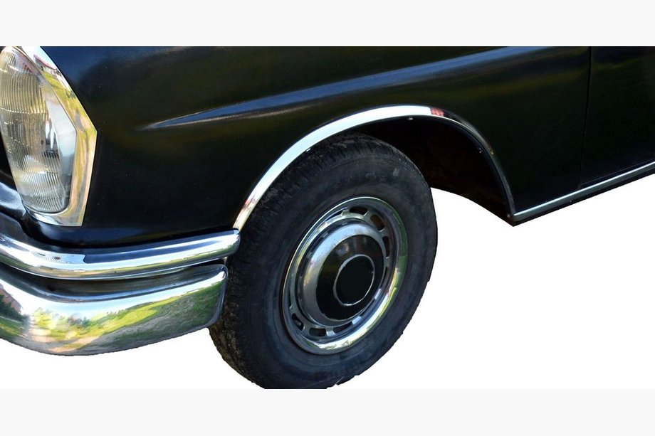 Mercedes W108 1965–1972 Pyöränkaaren kromilistat (4 kpl, ruostumaton teräs) Image