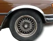 Mercedes W116 1972–1980 Pyöränkaaren kromilistat (4 kpl, ruostumaton teräs) kuva 1