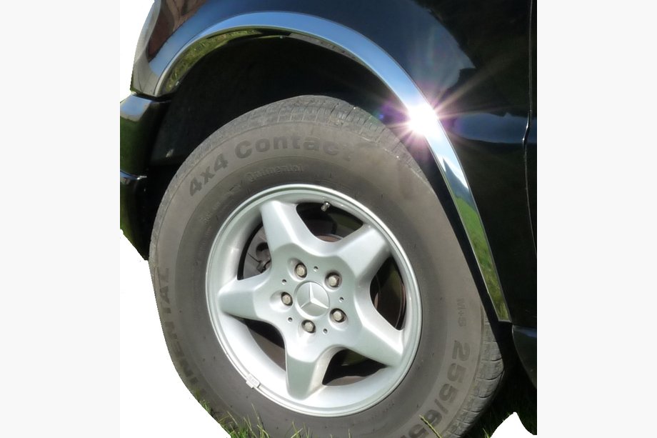 Mercedes ML W163 1997–2005 Pyöränkaaren kromilistat (4 kpl, ruostumaton teräs) Image