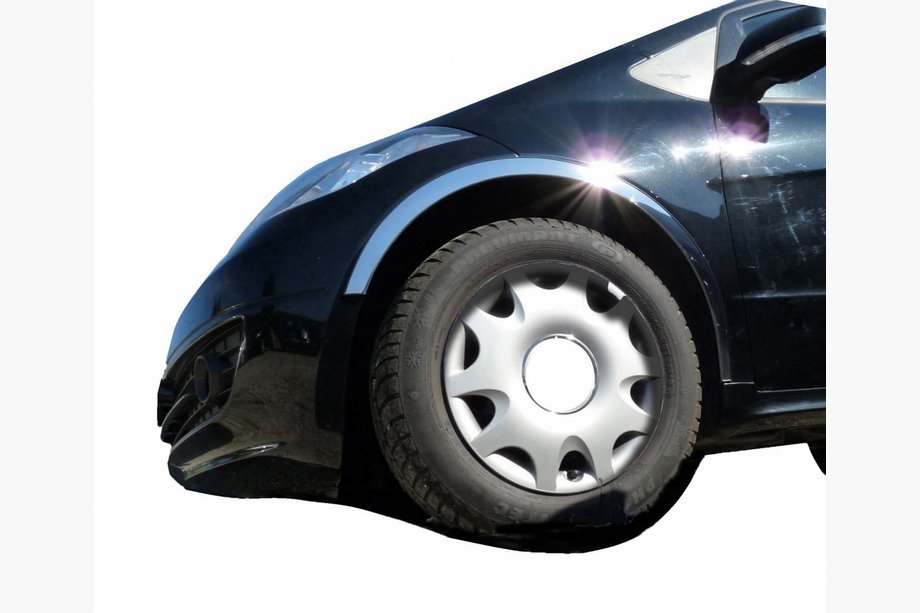 Mercedes A-class W169 2004–2012 Pyöränkaaren kromilistat (4 kpl, ruostumaton teräs) Image