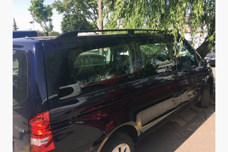 Mercedes Viano 2004–2014 Mustat kattokaiteet Skyport (täysmetalli) Image