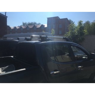 Harmaat kattokaiteet (poikkitangoilla) Mitsubishi L200 2006–2015 kuva 3