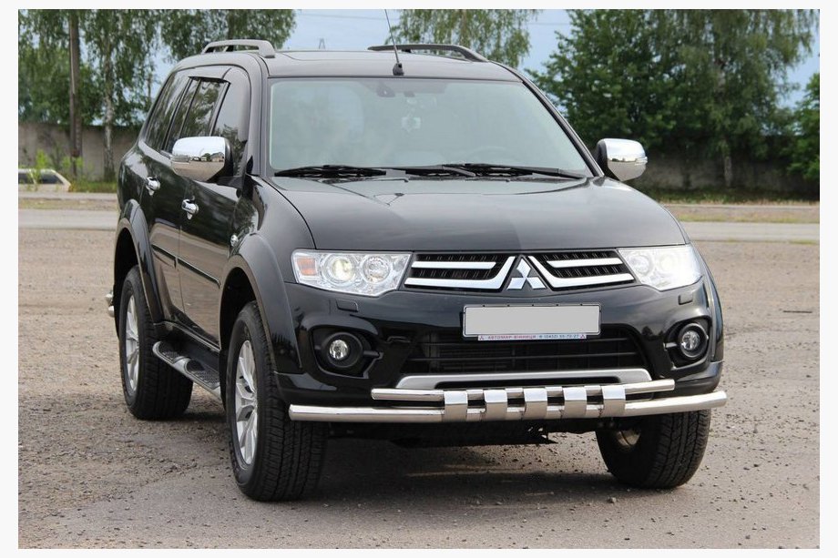 Mitsubishi L200 2006–2015 Etupuskurisuoja ST015 (ruostumaton teräs) Image