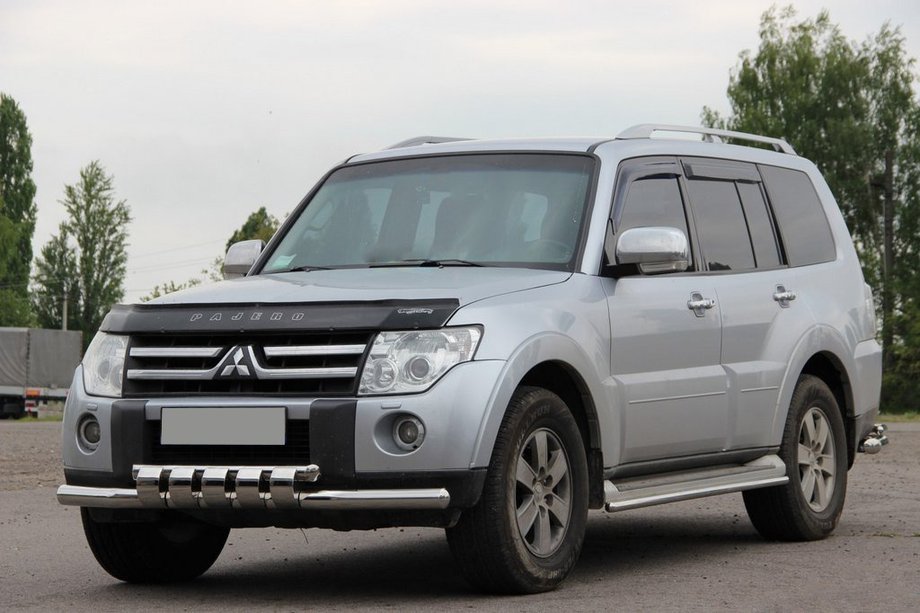 Mitsubishi Pajero Wagon III 1999–2006 Etupuskurisuoja ST015 (ruostumaton teräs) Image