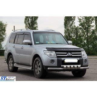 Etupuskurisuoja ST015 (ruostumaton teräs) Mitsubishi Pajero Wagon III 1999–2006 kuva 4